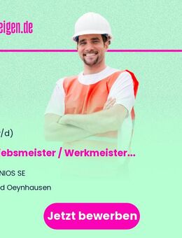 Betriebsmeister / Werkmeister (m/w/d) - Bad Oeynhausen