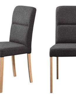 Home affaire 4-Fußstuhl Nina Küchenstuhl, Polsterstuhl (Set, 2 St), Gestell Buche Massivholz lackiert