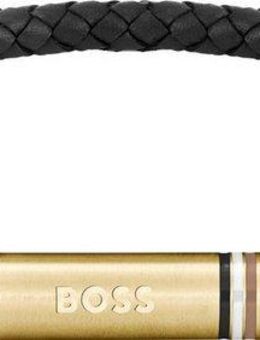 BOSS Lederarmband ARES SINGLE, 1580623, 1580624, mit Emaille
