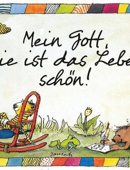 LuckyLinde Wanddekoobjekt Wie ist das Leben schön - Tiger und Bär (1 St), Exklusive JANOSCH Kindermotive, Stahlschild