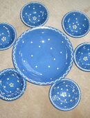 Keramik-Schüssel-Set Handarbeit 1 plus 6 in 47807