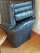 Ledersofa 3er und 2 Sessel in 24576