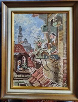 Gobelin, Motiv: Der Blumenfreund im Dachstübchen (Carl Spitzweg) - Pattensen Zentrum