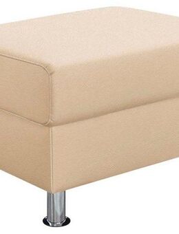 TRENDMANUFAKTUR Hocker Rondo, Polsterhocker zur Serie, Breite 67 cm, Füße chromfarben, Fußhocker wahlweise mit Federkern, in verschiedenen Bezügen bestellbar