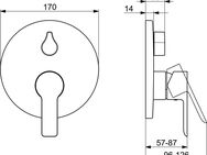 HANSA Brausethermostat HANSALIGNA