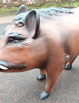 Dekofigur Wildschwein Eber Gartendeko - Hergisdorf