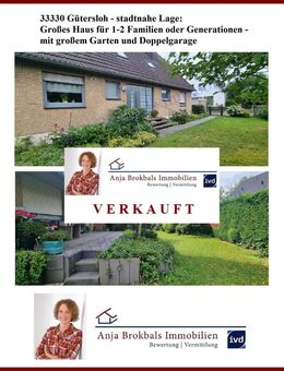 33330 Gütersloh: Großes Haus für 1-2 Familien/Generationen - provisionsfrei für Käufer - Gütersloh