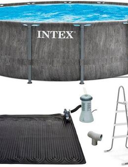 Intex Rundpool »Framepool« Greywood 549x122 cm (Set), inkl. hochwertiger Solar Matte(Poolheizung)