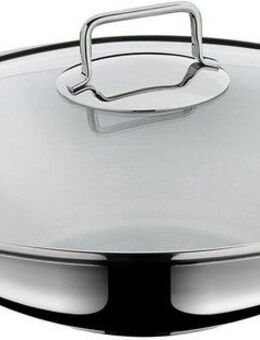 WMF Wok Macao Wokpfanne mit Glasdeckel, Induktion, Cromargan® Edelstahl Rostfrei 18/10 (1-tlg), Ø 36 cm, für alle gänigen Herdarten geeignet, spülmaschinengeeignet