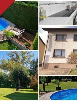 Topgepflegt und attraktiv gelegen - Zweifamilienhaus mit tollem Garten, 2 Garagen und Nebengebäude - Kirkel