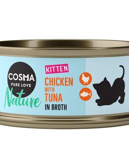 Sparpaket Cosma Nature Kitten 24 x 70 g - Hühnchen & Thunfisch