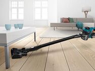 BOSCH Akku-Stielstaubsauger Unlimited 6 BKS6111P, Hygiene-Filter, 10 Jahre Motorgarantie, leicht, beutellos, Akku wechselbar, alle Bodenarten, hohe Saugkraft, lange Laufzeit, blau