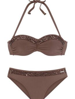 Bruno Banani Bügel-Bandeau-Bikini mit Pailletten