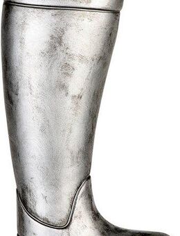 Casablanca by Gilde Schirmständer Regenschirmständer Stiefel, silber (1 St), für Regenschirme, Höhe 45 cm, Gummistiefel-Form, aus Keramik