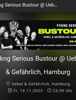 Suche Begleitung für die Fckng Serious Bustour in Hamburg 🎶 - Wolfsburg