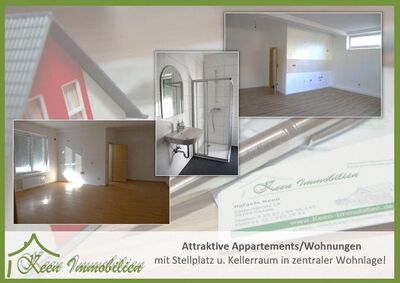 Attraktive Appartements/Wohnungen mit Stellplatz u. Kellerraum in zentraler Wohnlage!!!