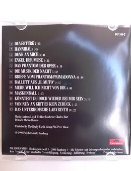 Das Phantom der Oper, Musik cd, Hamburger aufführung - Erfurt