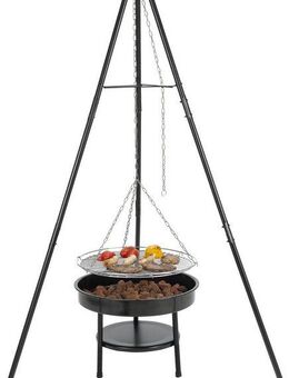 Tepro Holzkohlegrill Schwenkgrill Cary, BxTxH: 110x110x162 cm