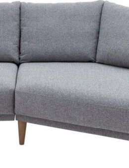 ATLANTIC home collection 2,5-Sitzer Elvis, Polsterecke mit offenem Ende im skandinavischen Stil, Massivholzfüße