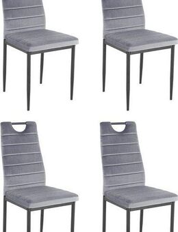 INOSIGN Esszimmerstuhl (Set, 4 St), (2 oder 4 Stück) mit Samtbezug, Rückenlehne mit Griff zum Zurückziehen