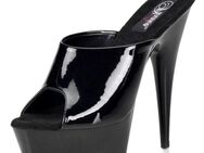 Pleaser Delight High Heels Lack Pantoletten, Mules, Clogs, neu, schwarz, Gr.41, steil, hot - Hirschberg (Bergstraße)