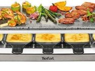 Tefal Raclette Pierrade, Naturstein, spülmaschinengeeignete Pfännchen, 10 Raclettepfännchen, 1350 W, Abnehmbares Kabel, inkl. Schaber, PR457B