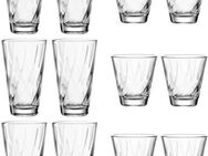 LEONARDO Gläser-Set Trinkglas-Set TWIST, 12-teilig, Glas, Becher-Set, spülmaschinengeeignet