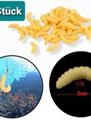 50 Stück Maden Angelköder 2cm weiche Künstliche Köder Wobbler Kunstköder Angeln  7,90 €* in 78052
