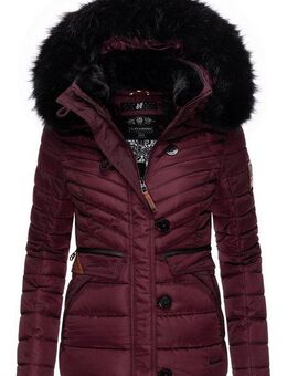 Navahoo Winterjacke Wisteriaa Warm gefütterte Steppjacke mit Kunstfell-Kapuze