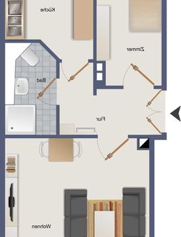 praktische Zweiraumwohnung, zentrale Lage - Jena