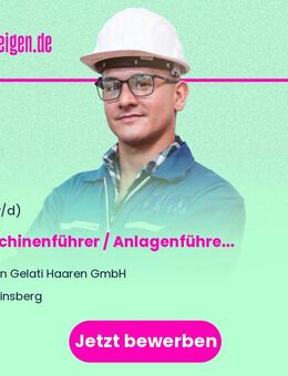 Maschinenführer / Anlagenführer / Mitarbeiter Produktion (w/m/d) - Heinsberg