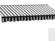 Markise Halbkassette neu unmontiert wetterbeständig, Alu 1 Handkurbel zusätzlich, 395 x 250 x 150 cm, Grau + Weiß 50% Nachlaß - Gladbeck