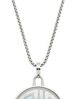 LEONARDO Kette mit Anhänger Halskette Joy, mit Zirkonia (synth) - mit Perle (imitiert)