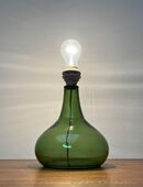 Mid Century Glas Tischleuchte Table Lamp zu Danish Holmegaard in 22303