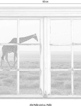 queence Wandsticker Giraffe, Wandsticker, Wandbild, selbstklebend, 3D, Fenster