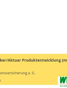 Mathematiker/Aktuar Produktentwicklung (m/w/d) - München