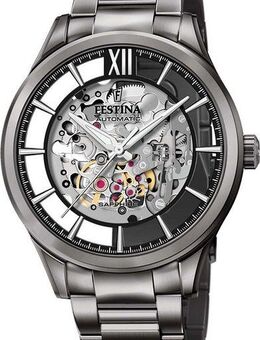Festina Automatikuhr Automatik F20632/1, Armbanduhr, Herrenuhr, mechanische Uhr, Edelstahlarmband, Saphirglas