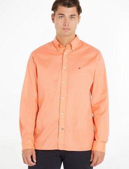 Tommy Hilfiger Langarmhemd FLEX POPLIN RF SHIRT mit Tommy Hilfiger Labelschild innen an der Knopfleiste