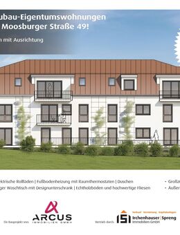 3-ZKB Obergeschoss-Whg. mit ca. 9,90 m² Süd-/West-Balkon, elektrischen Rollläden, Fußbodenheizung und Videosprechanlage! - Pfaffenhofen (Ilm)