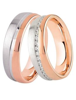 DOOSTI Trauring Schmuck Geschenk Silber 925 Trauring Ehering Partnerring LIEBE, wahlweise mit oder ohne Zirkonia