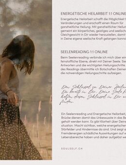 1:1 Online | Seelenreading | Energetische Heilarbeit - Konstanz