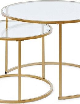 Jahnke Couchtisch (2-St), Couchtisch, Beistelltisch, Nachttisch in edlem Look