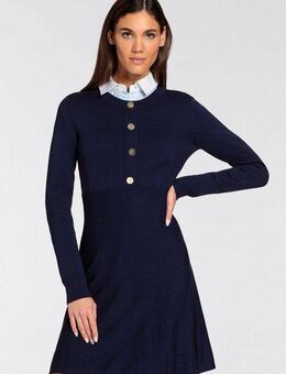 DELMAO Strickkleid mit Zierknopfleiste