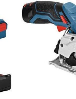 Bosch Professional Akku-Handkreissäge GKS 12V-26, Set, 12 V, 26 mm, inkl. 2 Akkus & Ladegerät