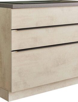 BASIC by Balculina Kochfeldumbauschrank Sanibel Küchenschrank mit Schubladen, BxHxT 110 x 94 x 60 (1-St) Breite 110cm, Melaminbeschichtung, 2 geräumige Schubladen