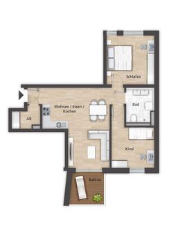 Ruhige 3-Zimmer-Wohnung mit Balkon – ideal für Familie - Bamberg