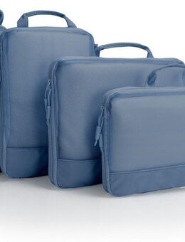 Heys Kofferorganizer Ecotex Compression Packing Cube (Set, 4-tlg), komprimierbare Packwürfel, Packtaschen, Organizer für Koffer
