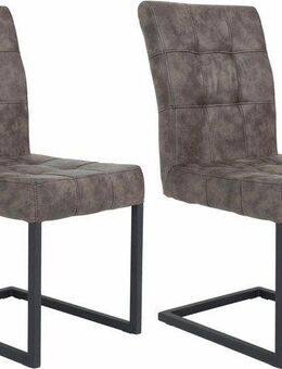 HELA Esszimmerstuhl Donna (Set, 2 St), Freischwinger mit Vintage Microfaser Bezug