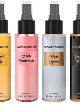 women'secret Duft-Set Women Secret Body Mist 4x 50ml Set "Glitter", 4-tlg., mit sorgfältig ausgewählter Komposition