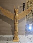 Martepfahl, Totempfahl aus Albesia Holz Höhe 1,00 Meter Garten-Haus Dekoration Totem pole wooden in 56653